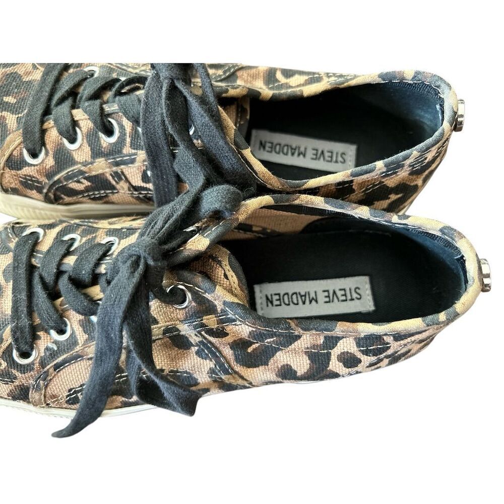 Steve Madden Emmi Women's Leopard Print Platform Sneakers Multicolor size 7 - Picture 4 of 16